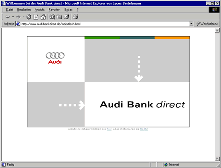 Screenshot 1 Audibank direct Internetauftritt