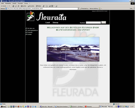 Screenshot 1 Internetauftritt Fleurada GmbH