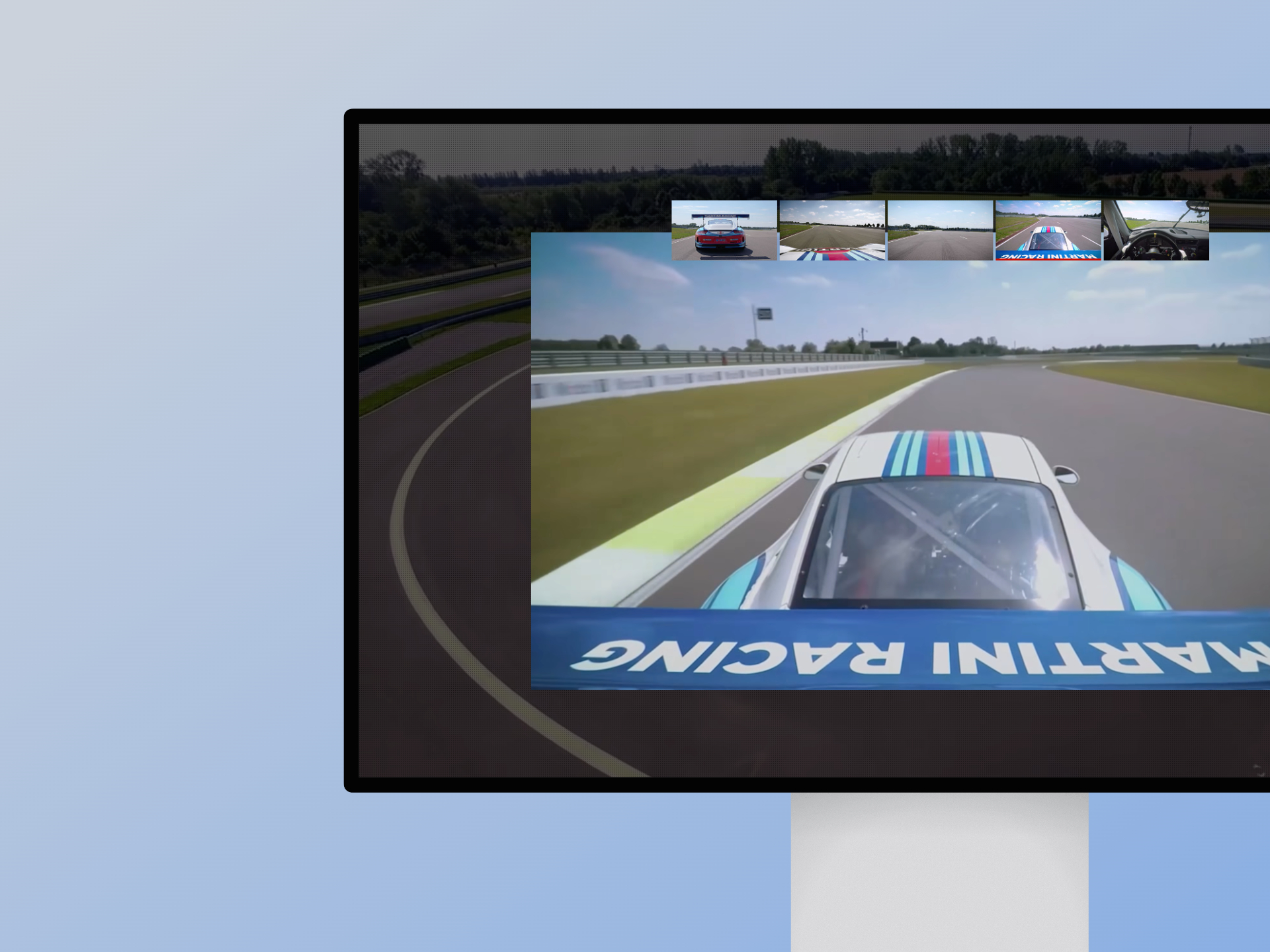 Screenshot der Außen Ansicht auf der Porsche Leipzig One Lap Seite.