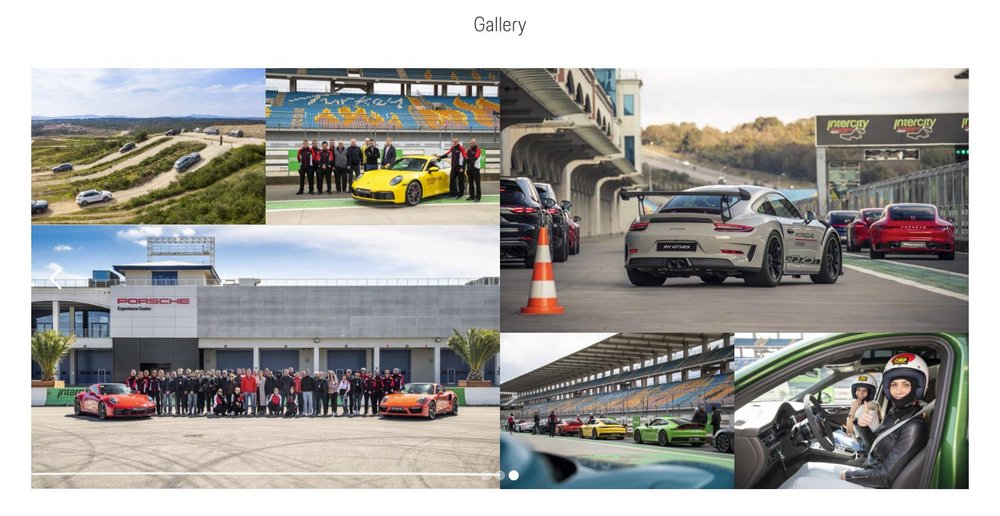 Screenshot der Galerie im Porsche Experience Center Screenshot der Galerie im Porsche Experience Center